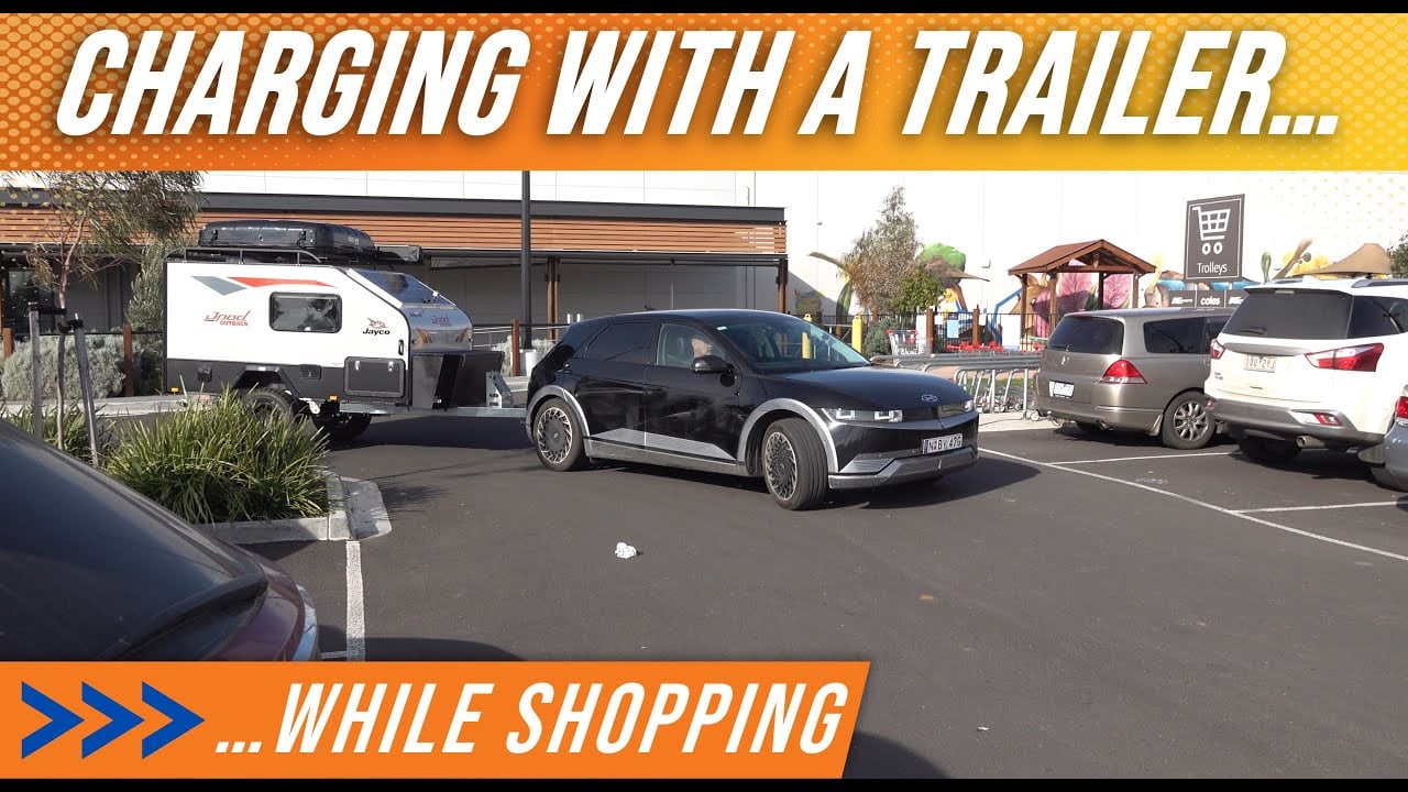 Is it easy to charge an EV, with a trailer, at a shopping centre?