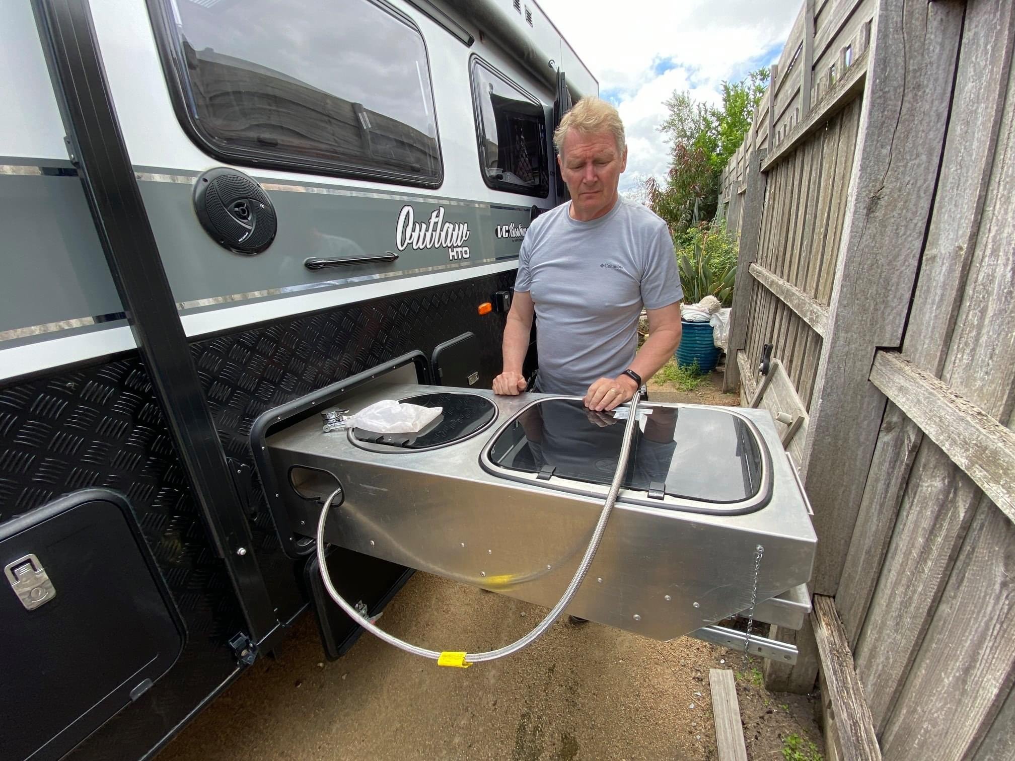 How To Add A Barbecue To Your Caravan Slide Out Kitchen Rv Daily