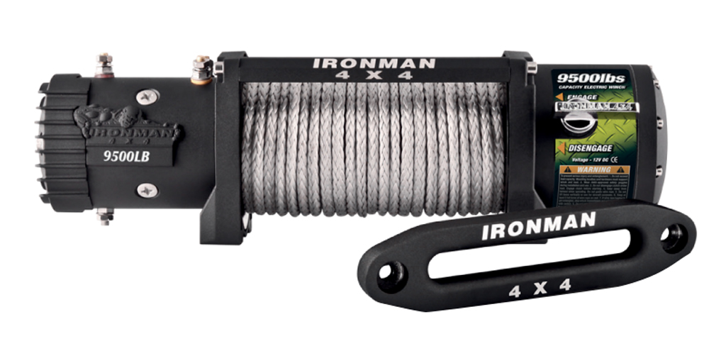 Ironman 4X4 9500lb Monster Synthetic Rope Winch