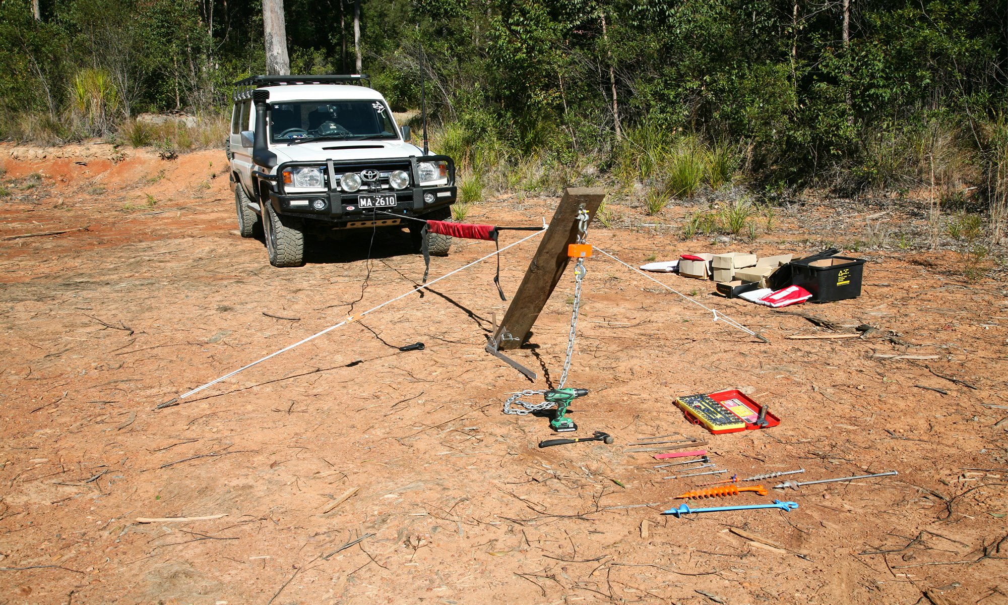 screw-in vs traditional tent pegs, the test bed