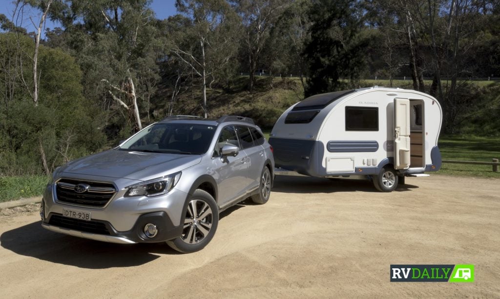 Adria Action and Subaru Outback