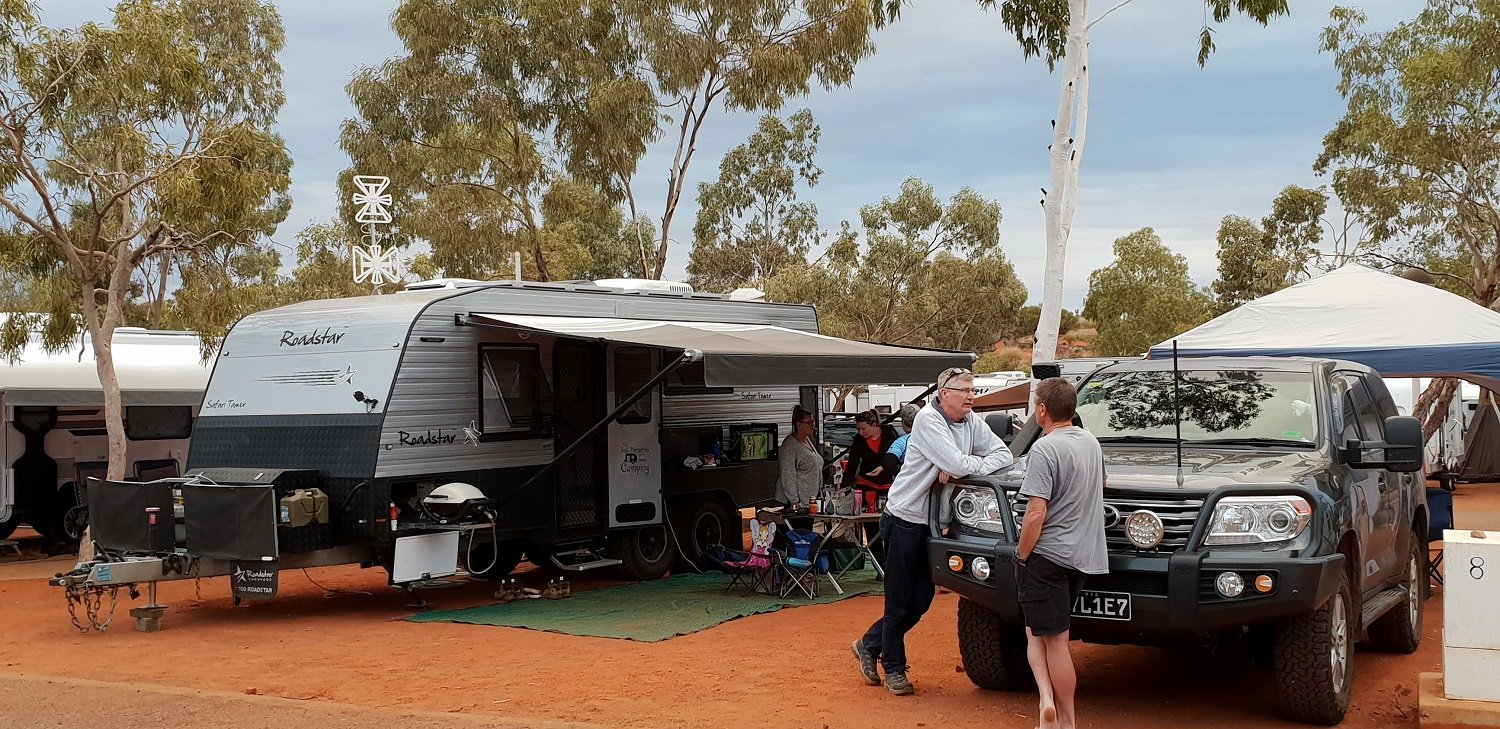 talking in a caravan park