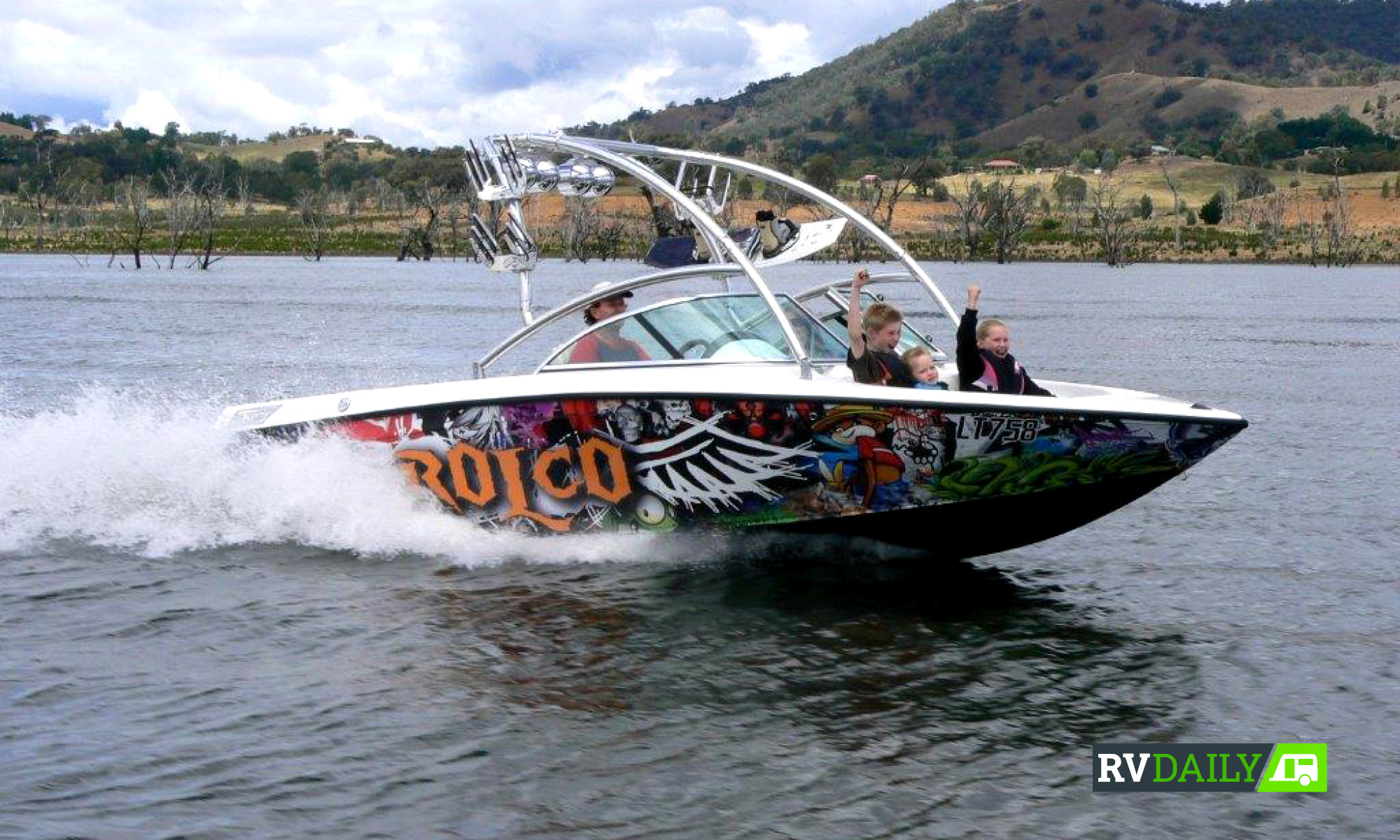 family fishing boat fun