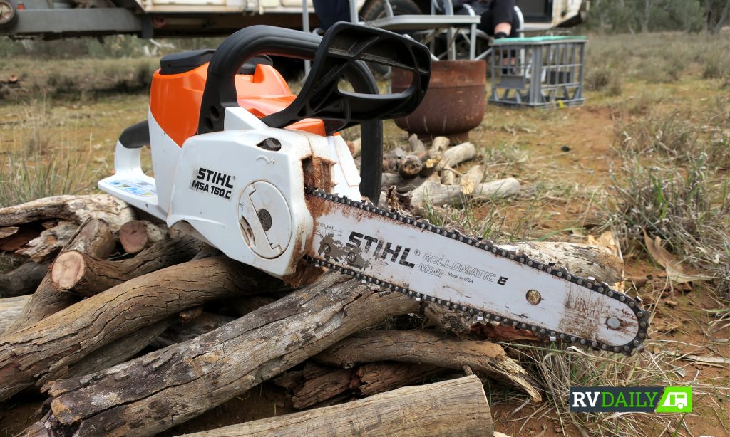 Stihl battery powered chainsaw