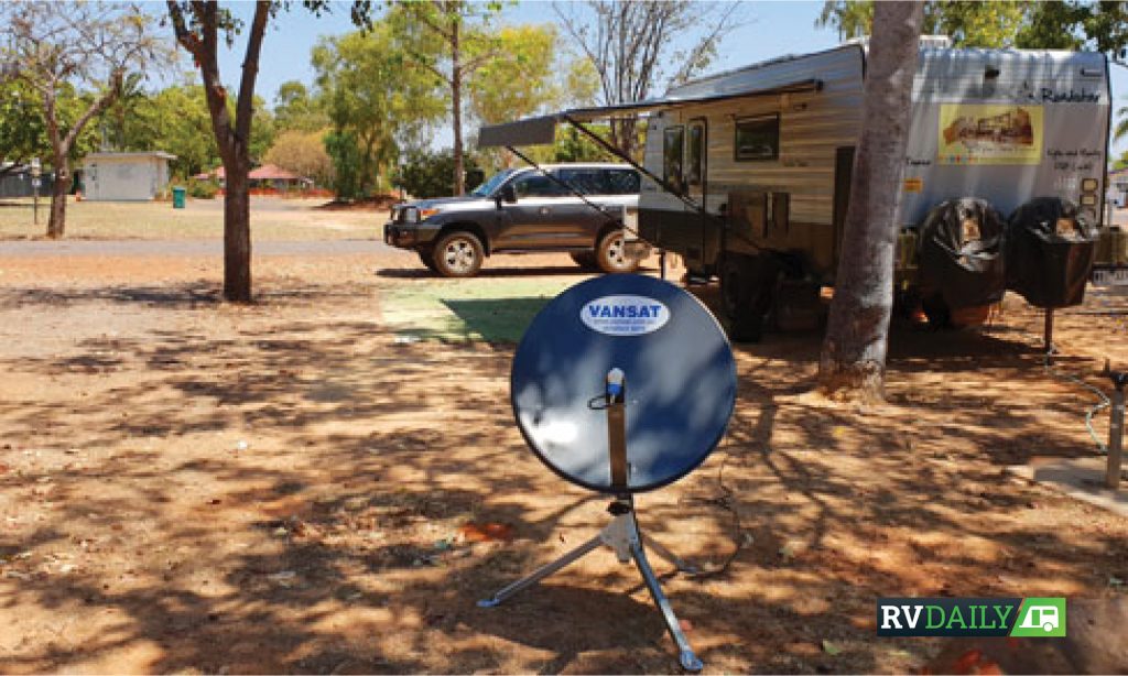 caravan satellite dish