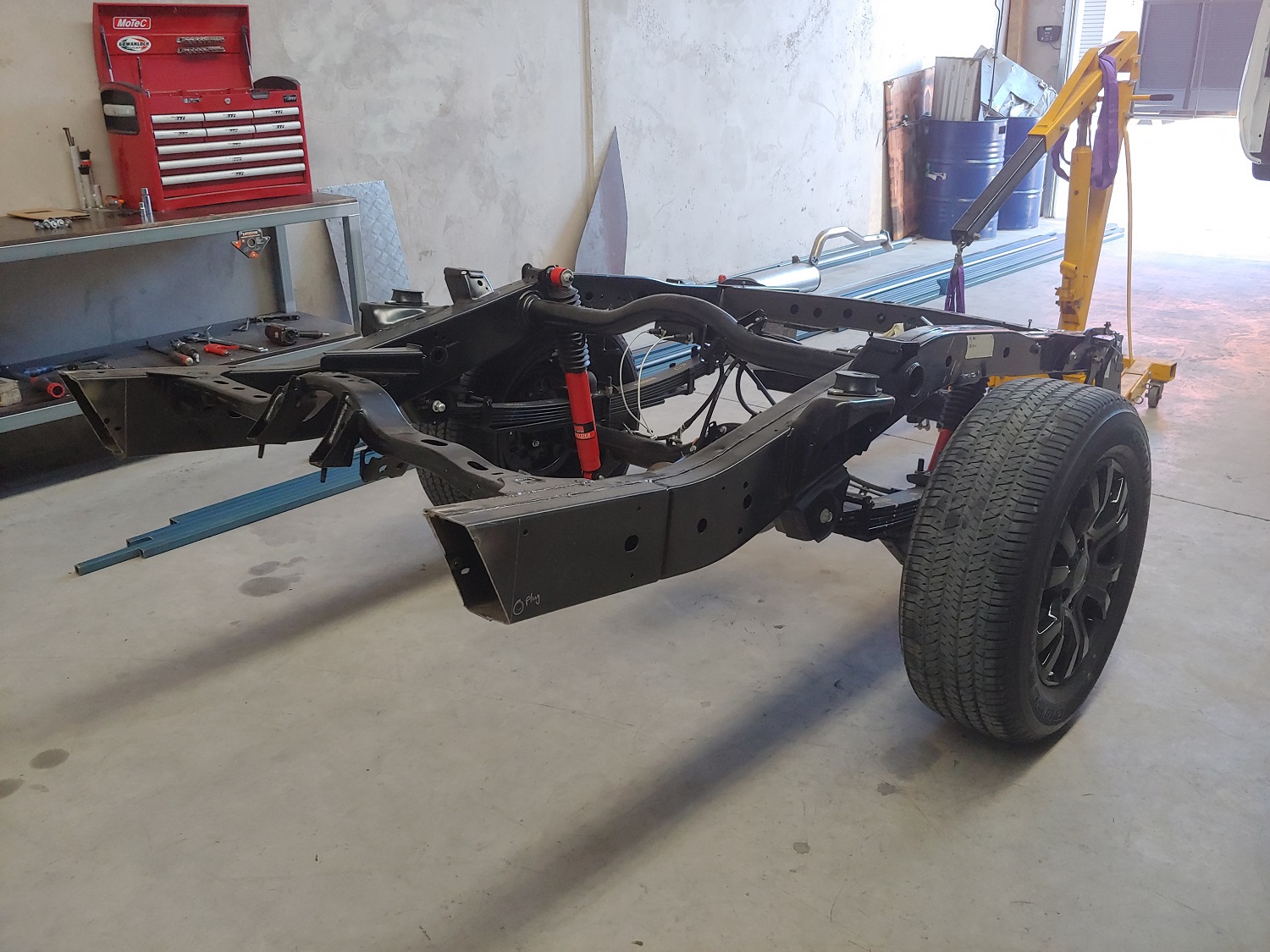 chassis extension on a ute 