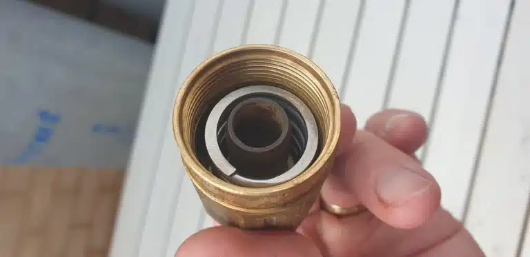 Spring and piston inside caravan water pressure valve assembly