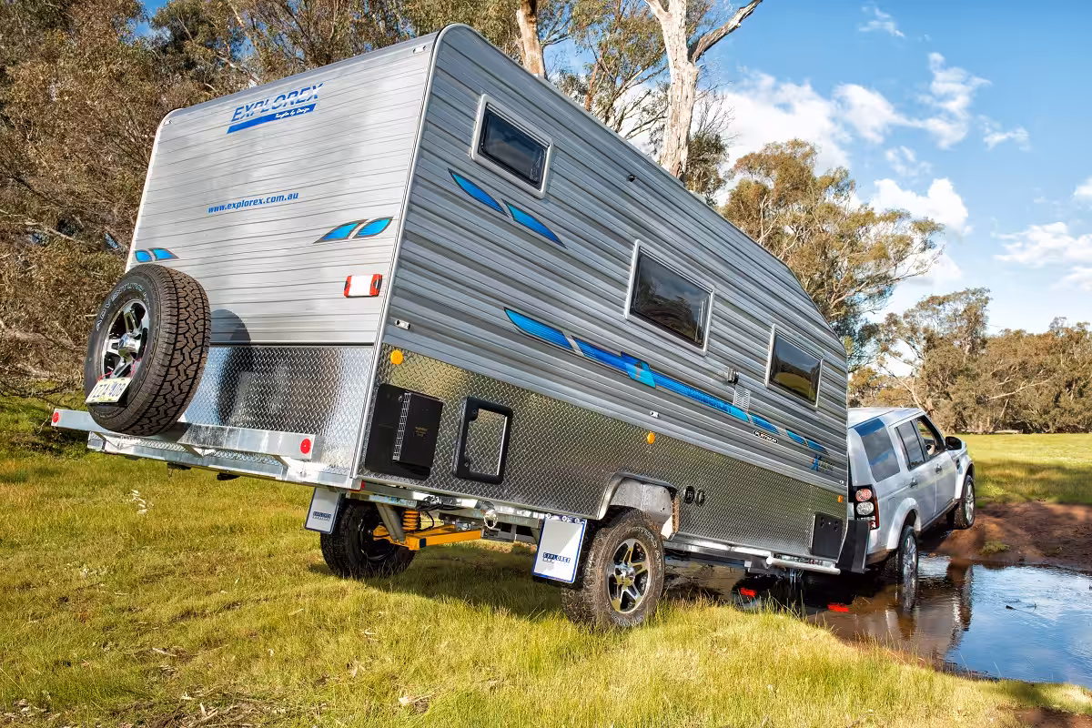 caravan suspension in action