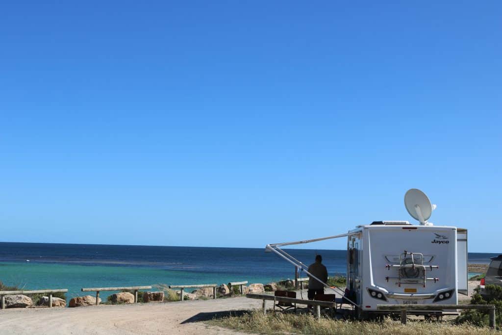 Camping by the beach