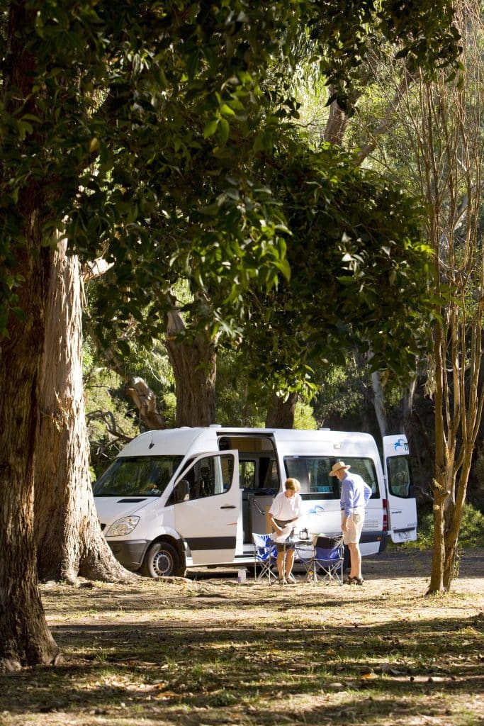 Borough Huts Camp Ground© Visit Victoria. RV apps every driver needs.