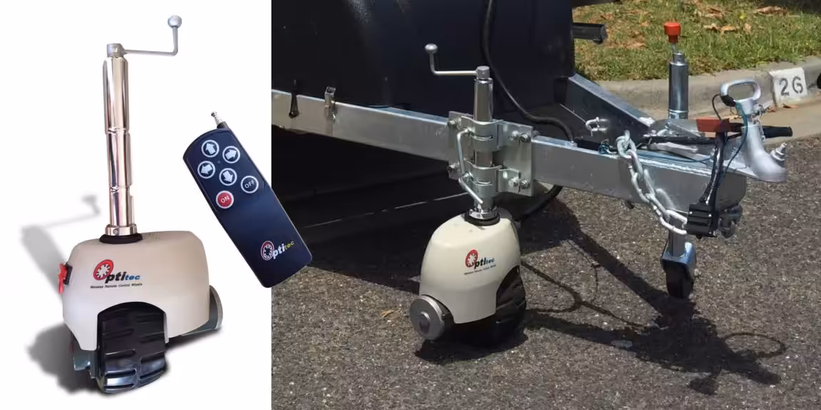 Optitec V3 electric jockey wheel for caravans