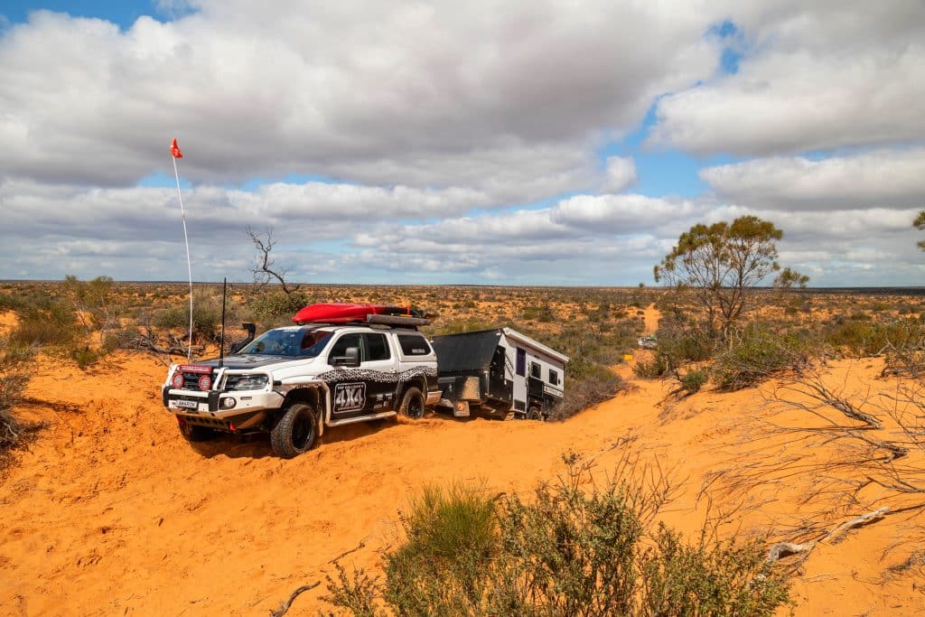 Long rear departures, large tow ball weights, and undulating terrain are a recipe for disaster 