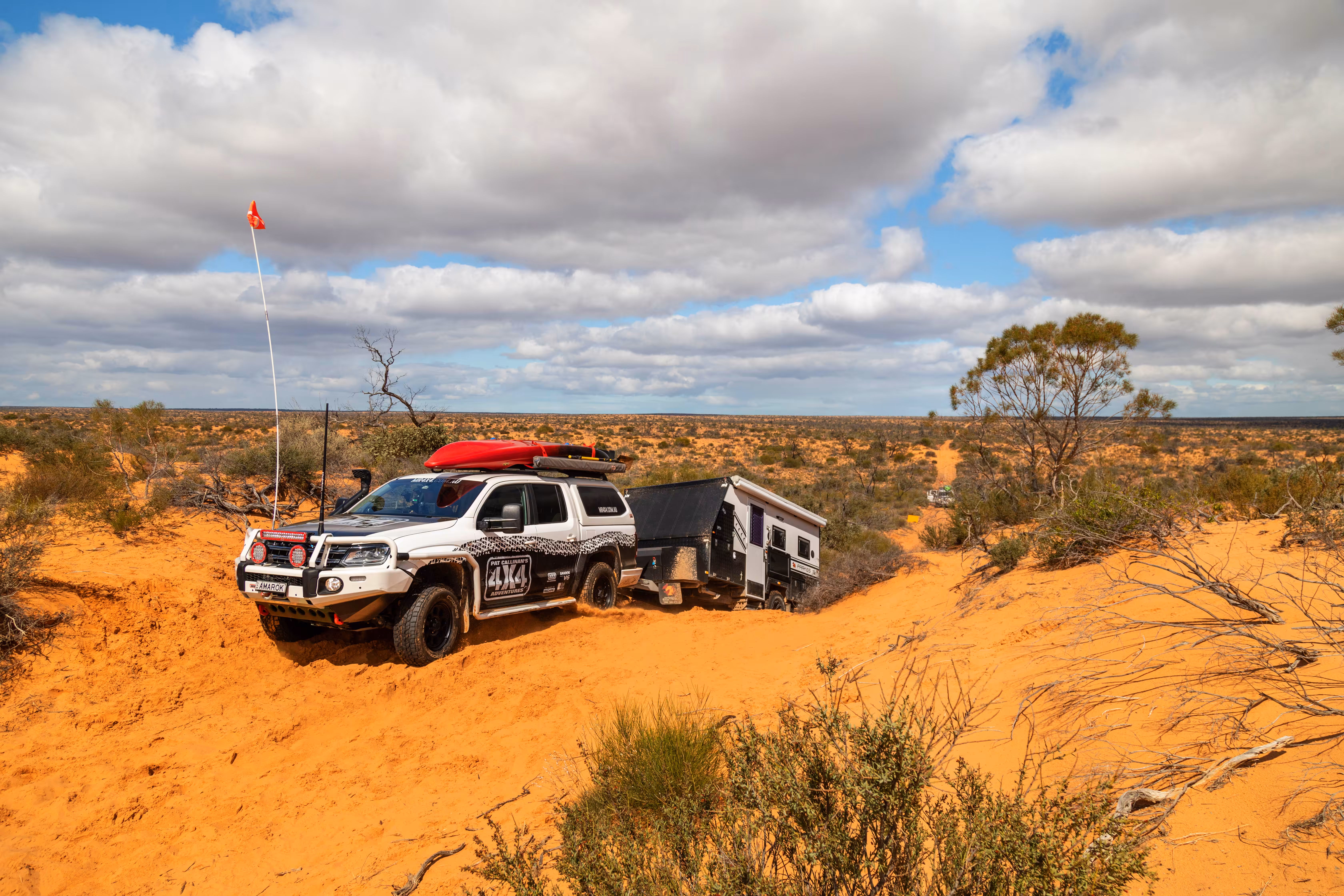 Long rear departures, large tow ball weights, and undulating terrain are a recipe for disaster