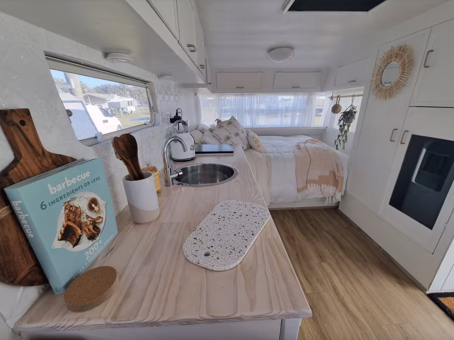 Inside of a caravan