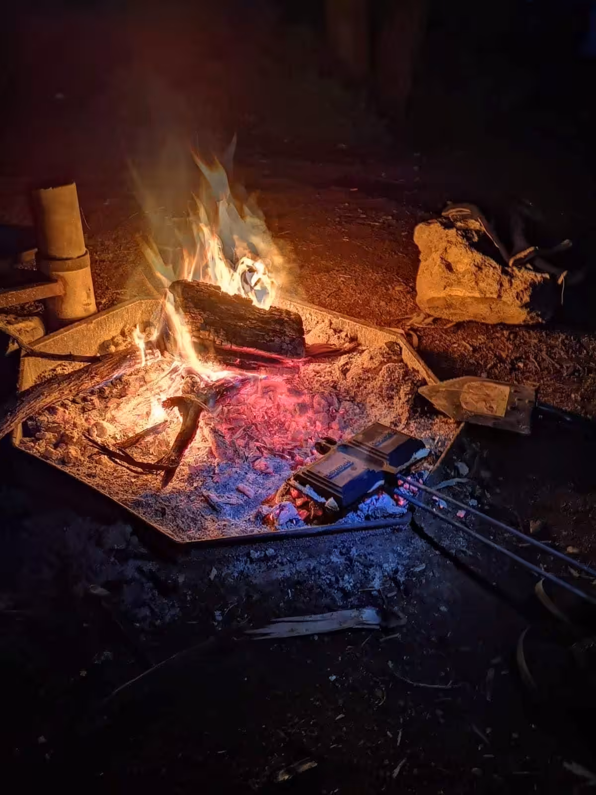 Dessert jaffles camping meals with chocolate filling