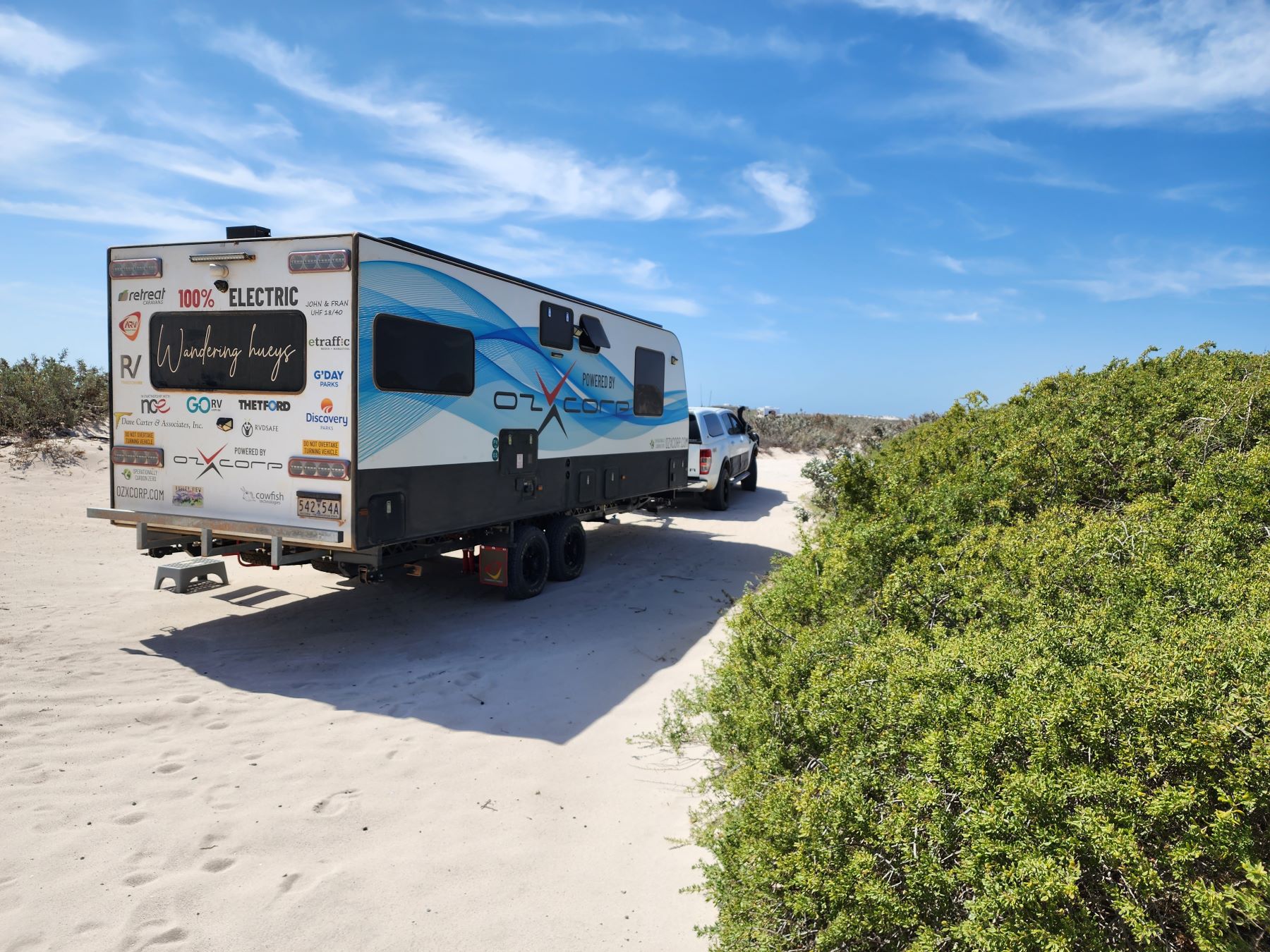 electric caravan off-grid