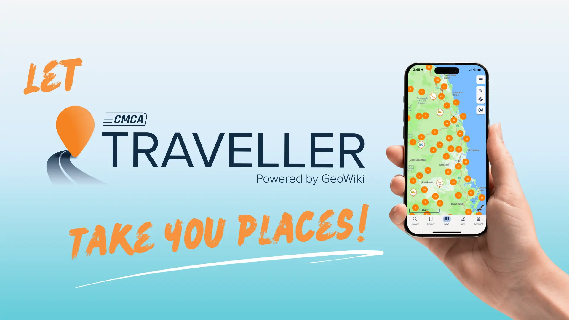 CMCA Traveller app in use