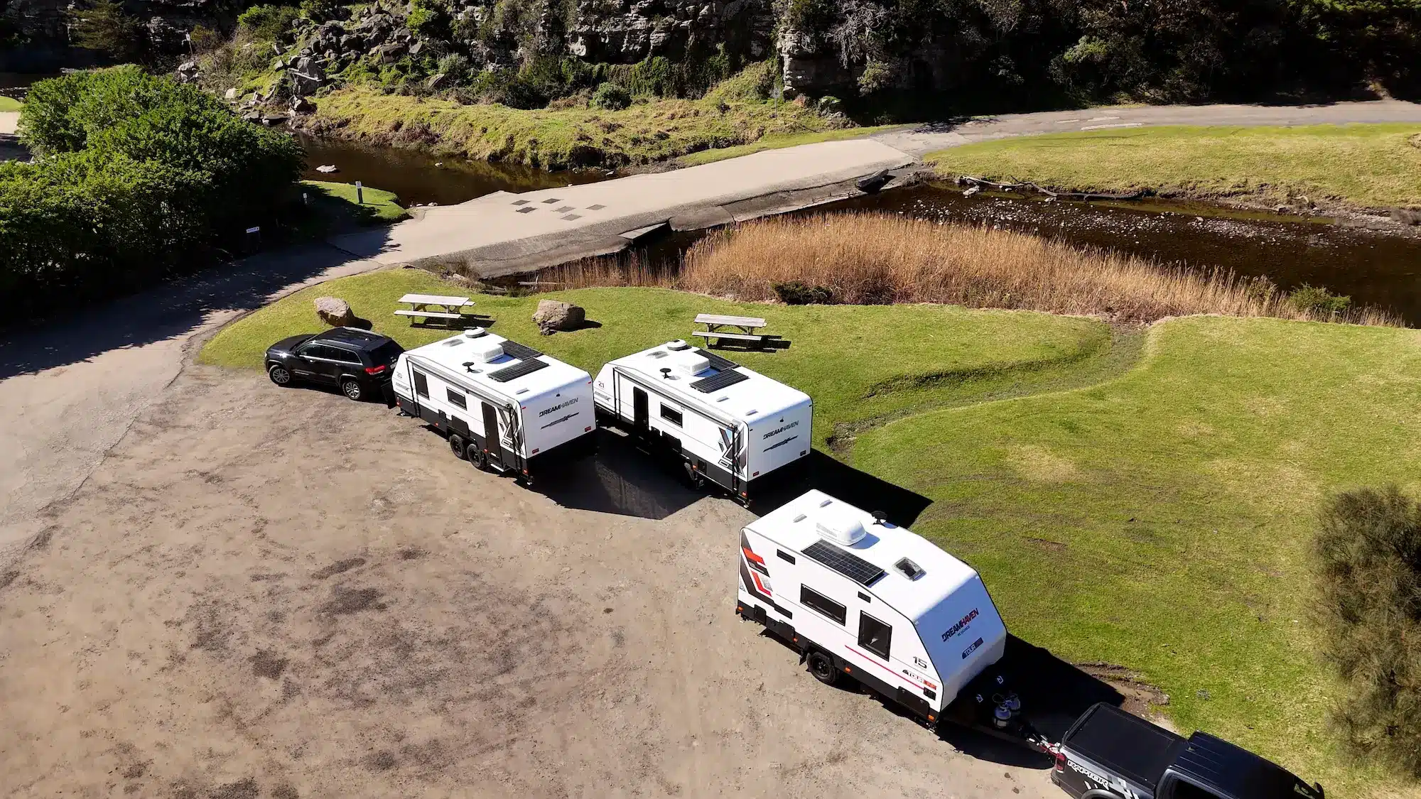 Dreamhaven caravans exterior showing affordable Australian-made construction