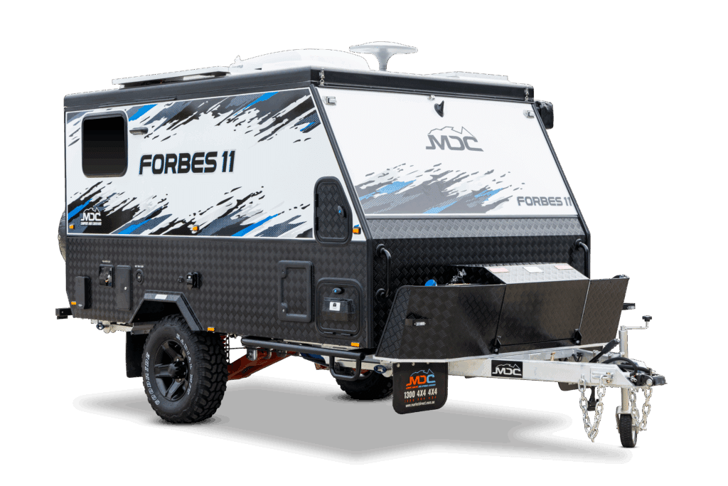 Forbes 11 hybrid caravan exterior showing off-road capability