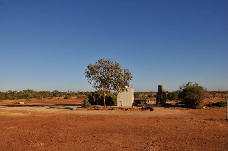 Hot artesian spa at Clayton Station camping area