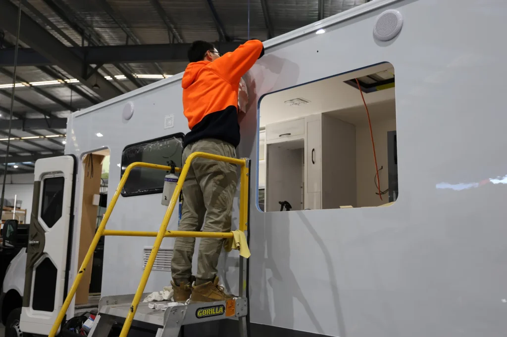 JB Caravans manufacturing facility Australian caravan industry production