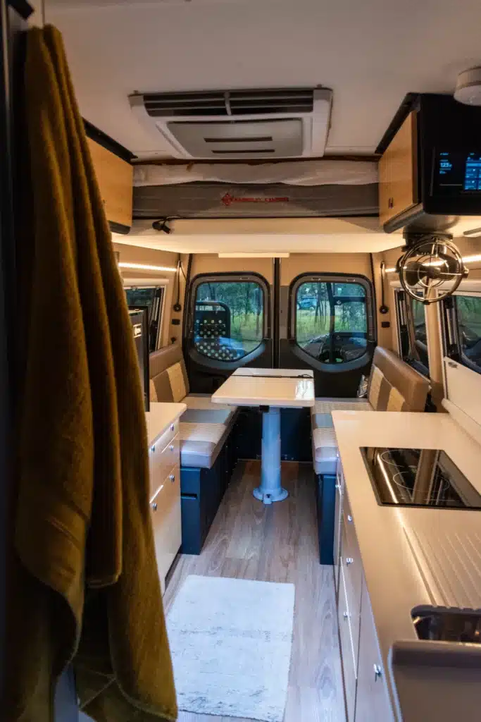 Kimberley Kampers Kruiswagen interior living space with Corian benchtops