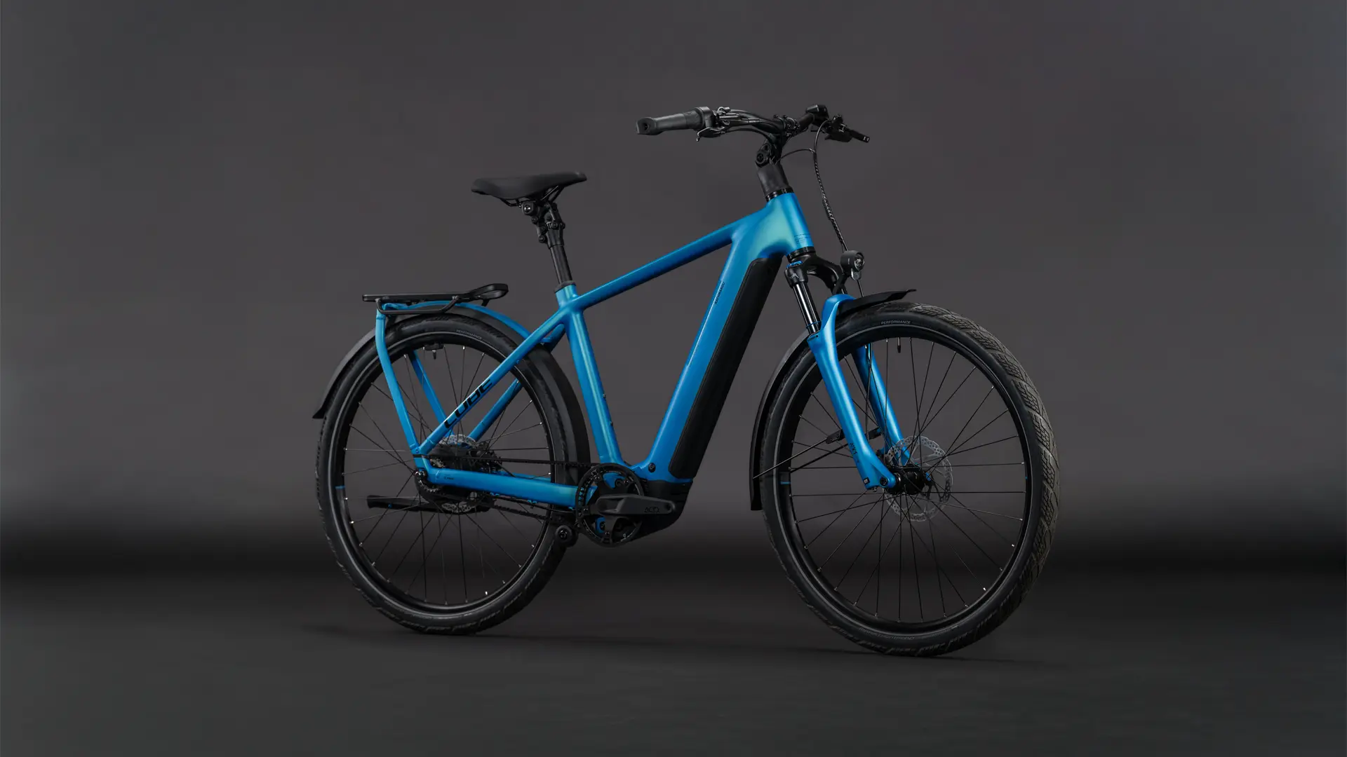 Cube Kathmandu Hybrid blue frame e-bike