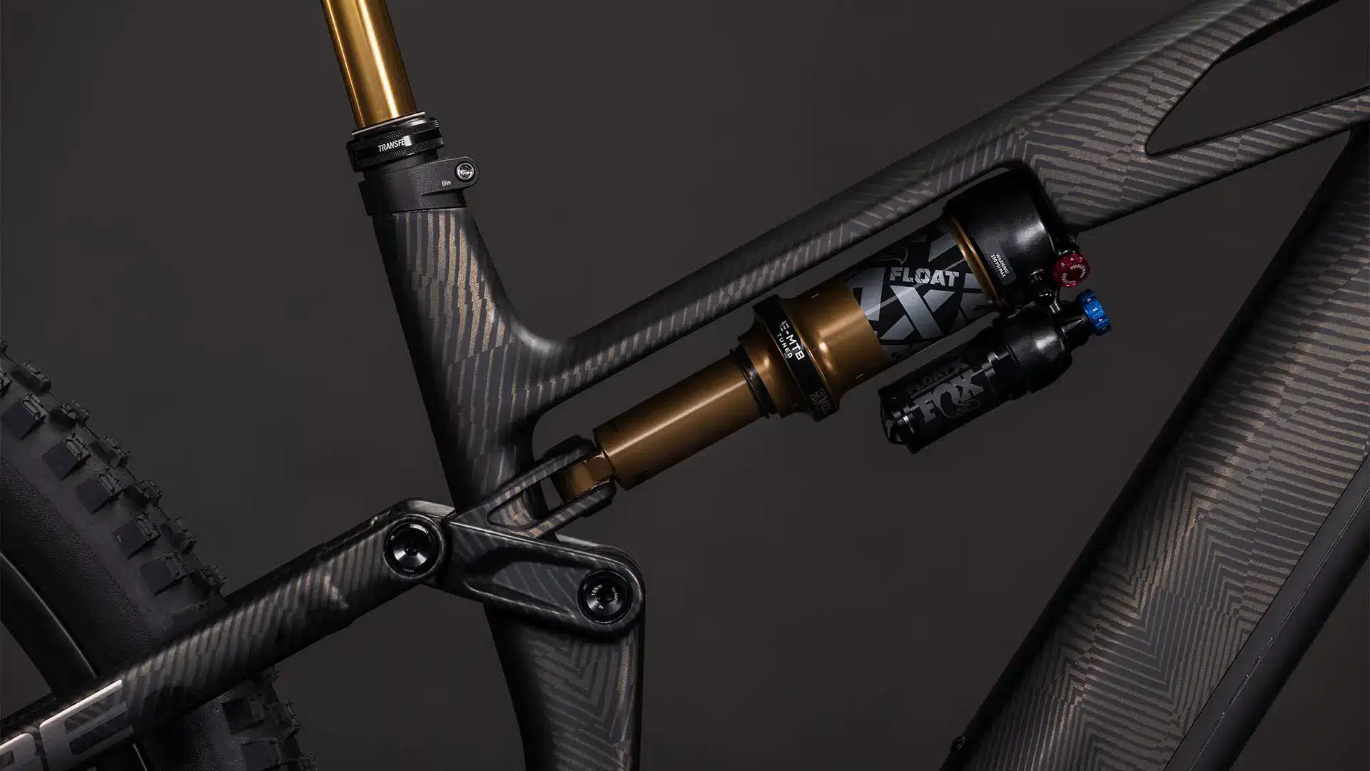 Cube Stereo Hybrid rear suspension detail for comfortable riding