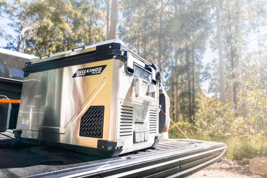 Kings Plus AK55 portable fridge stainless steel exterior suitable for caravan slide outs