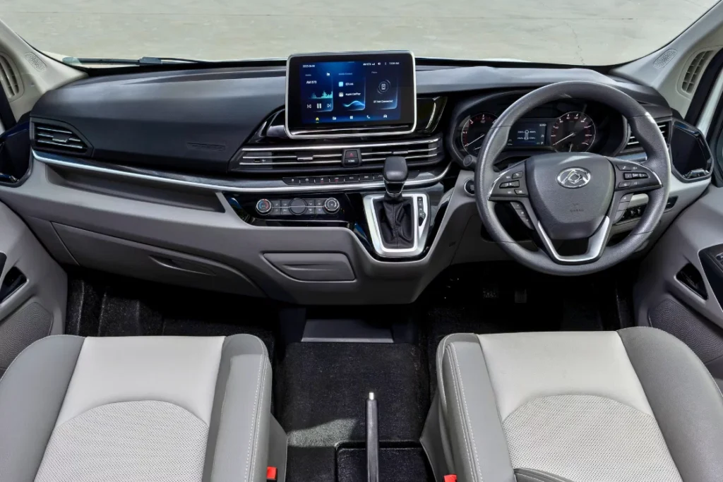 LDV Deliver 9 Campervan dashboard with large infotainment display