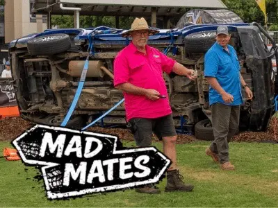 MadMates safety and rollover recovery demonstration at the 2026 National 4x4 Outdoors Show Sydney Showground