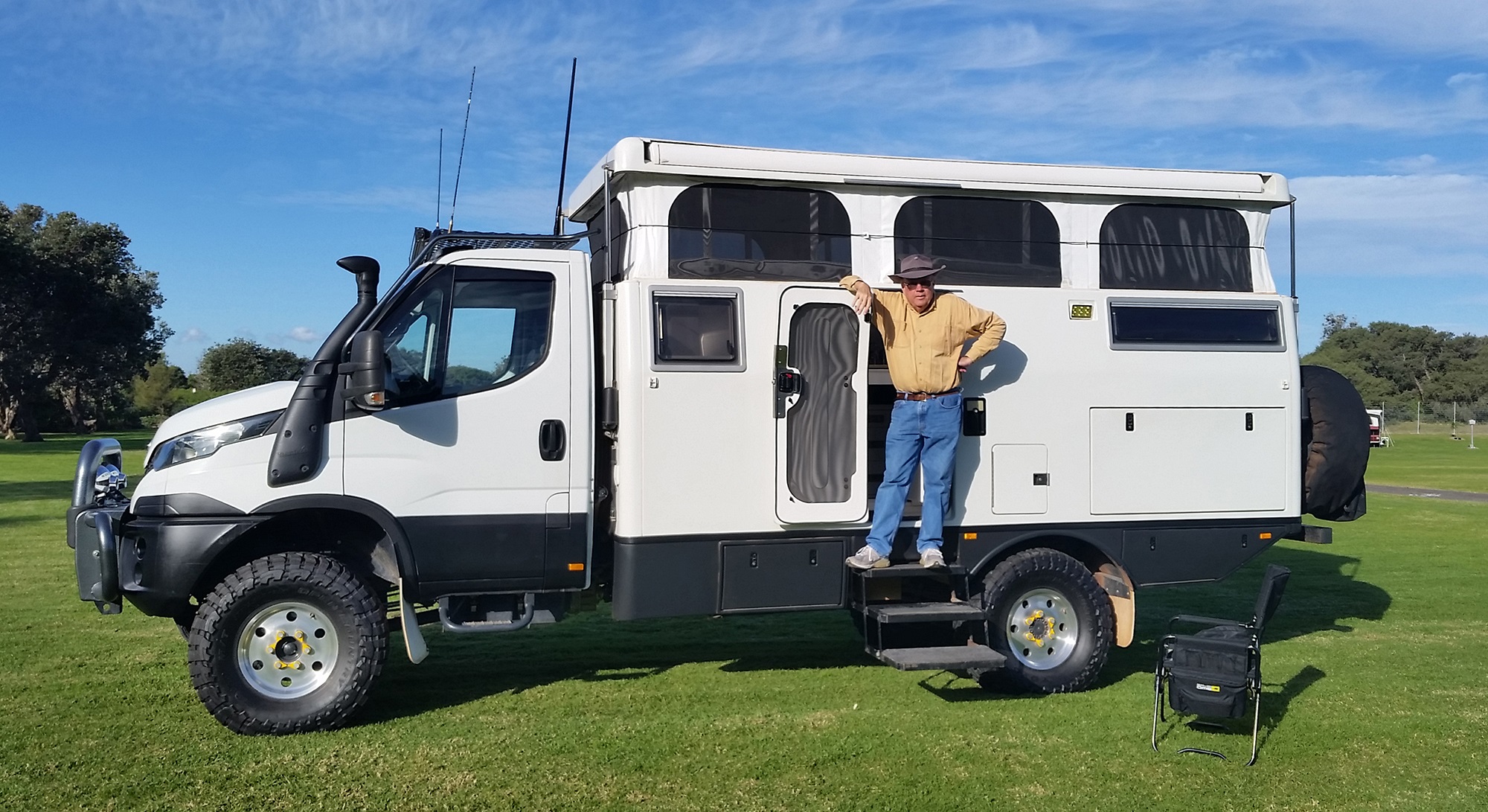 Phil Aynsley with his Earthcruiser