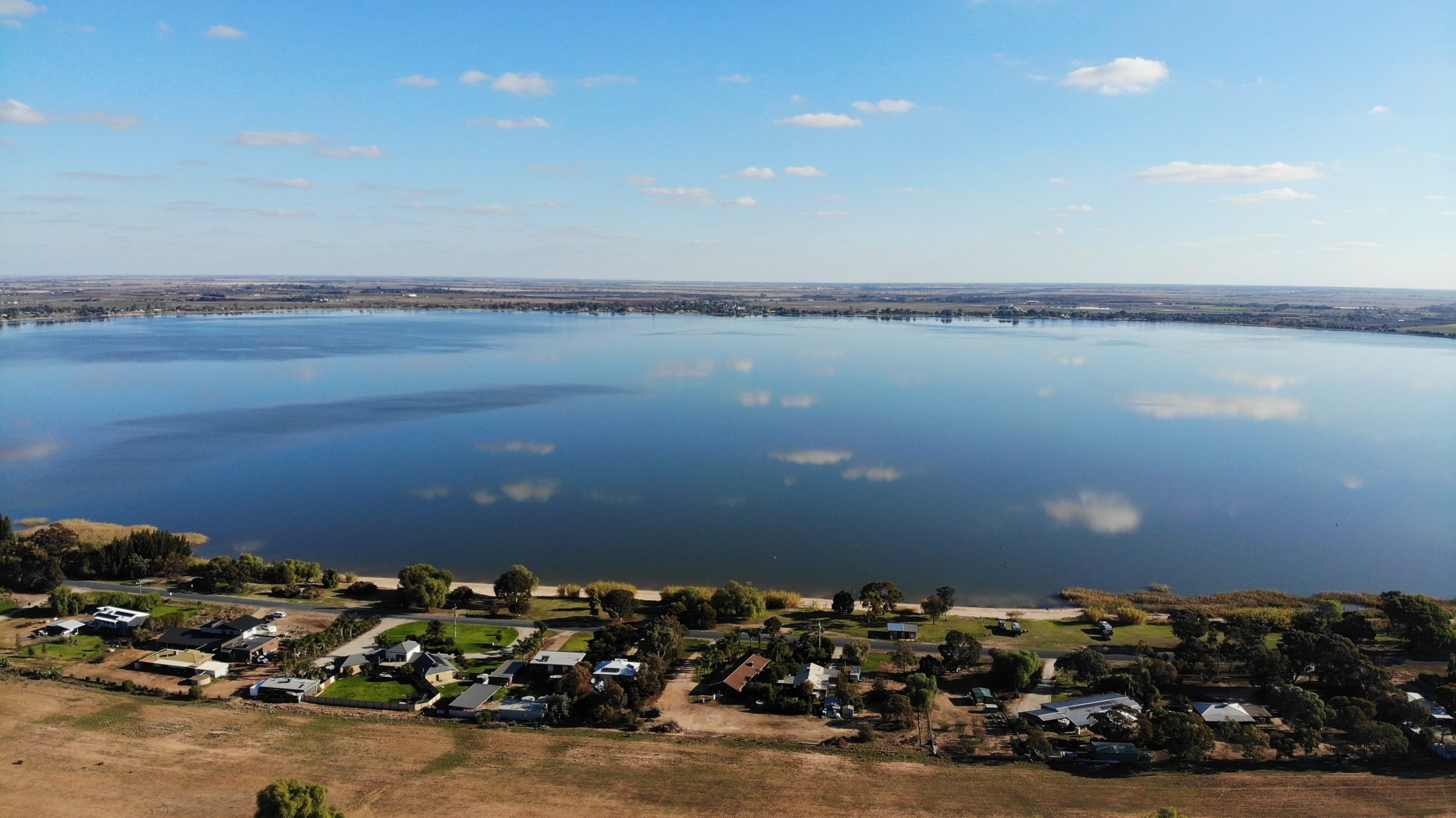 Lake Boga drone photo