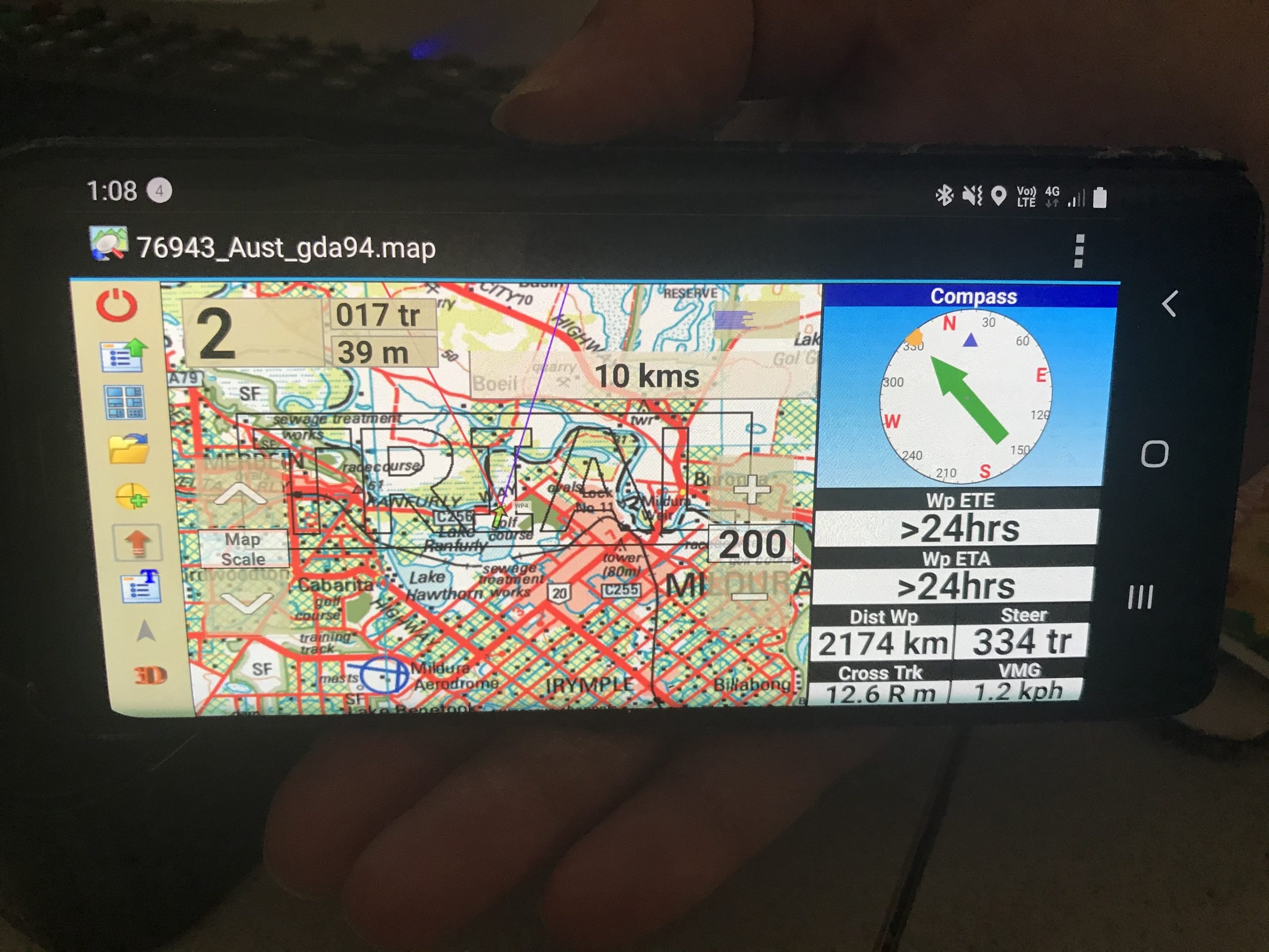 OziExplorer on android smartphone GPS mapping software