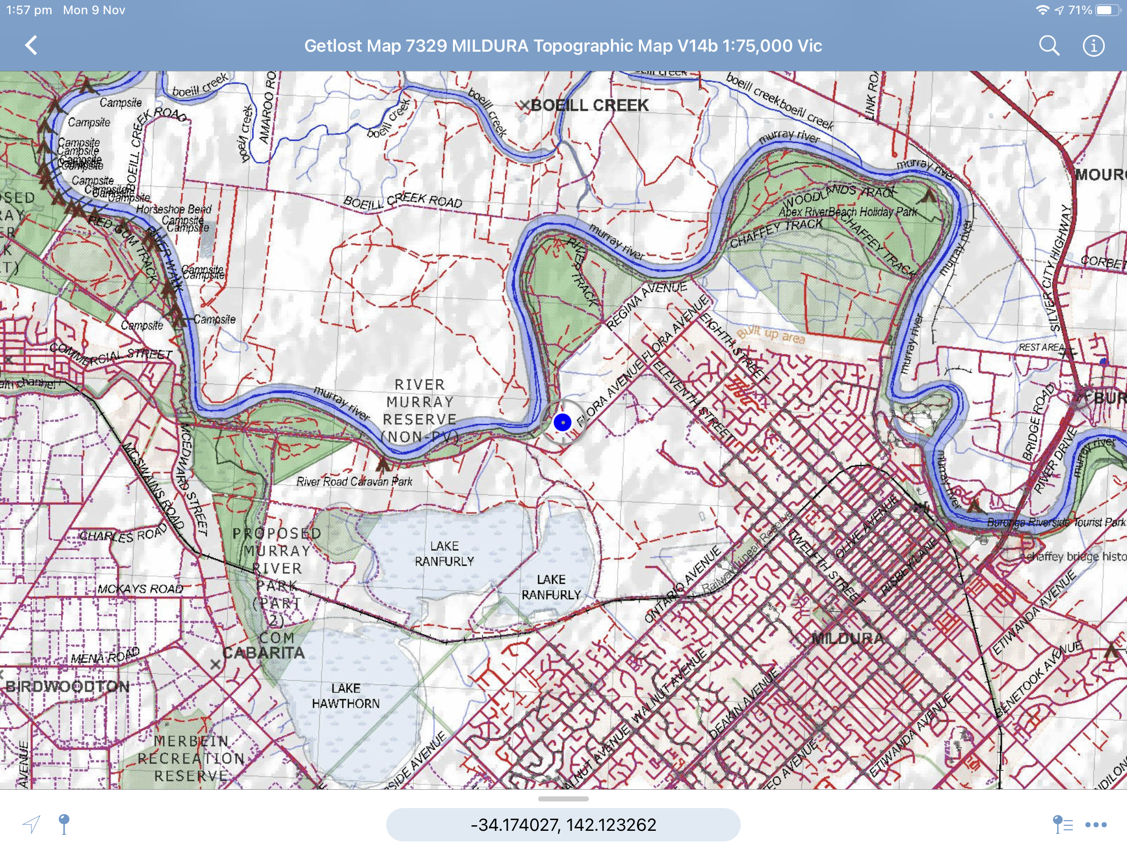 Avenza Maps on iOS GPS mapping software