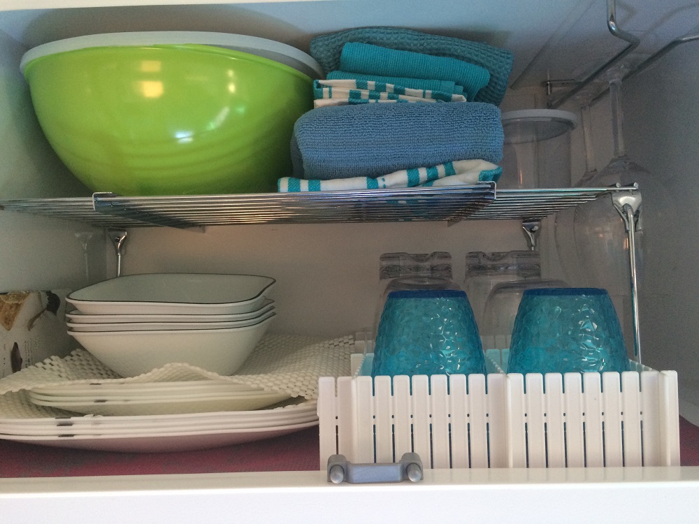 Caravan storage hacks shelving