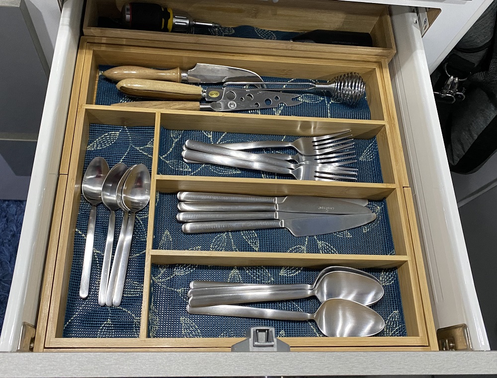 Caravan storage hacks cutlery