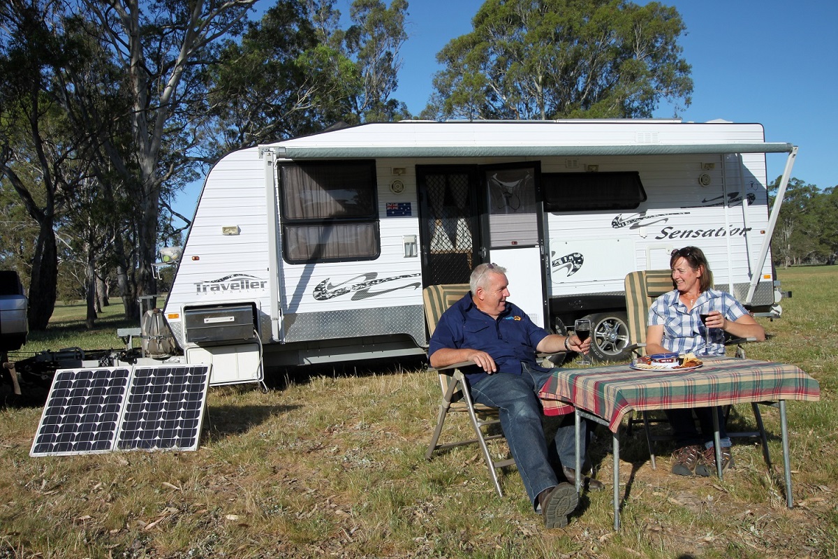 using solar power while free camping