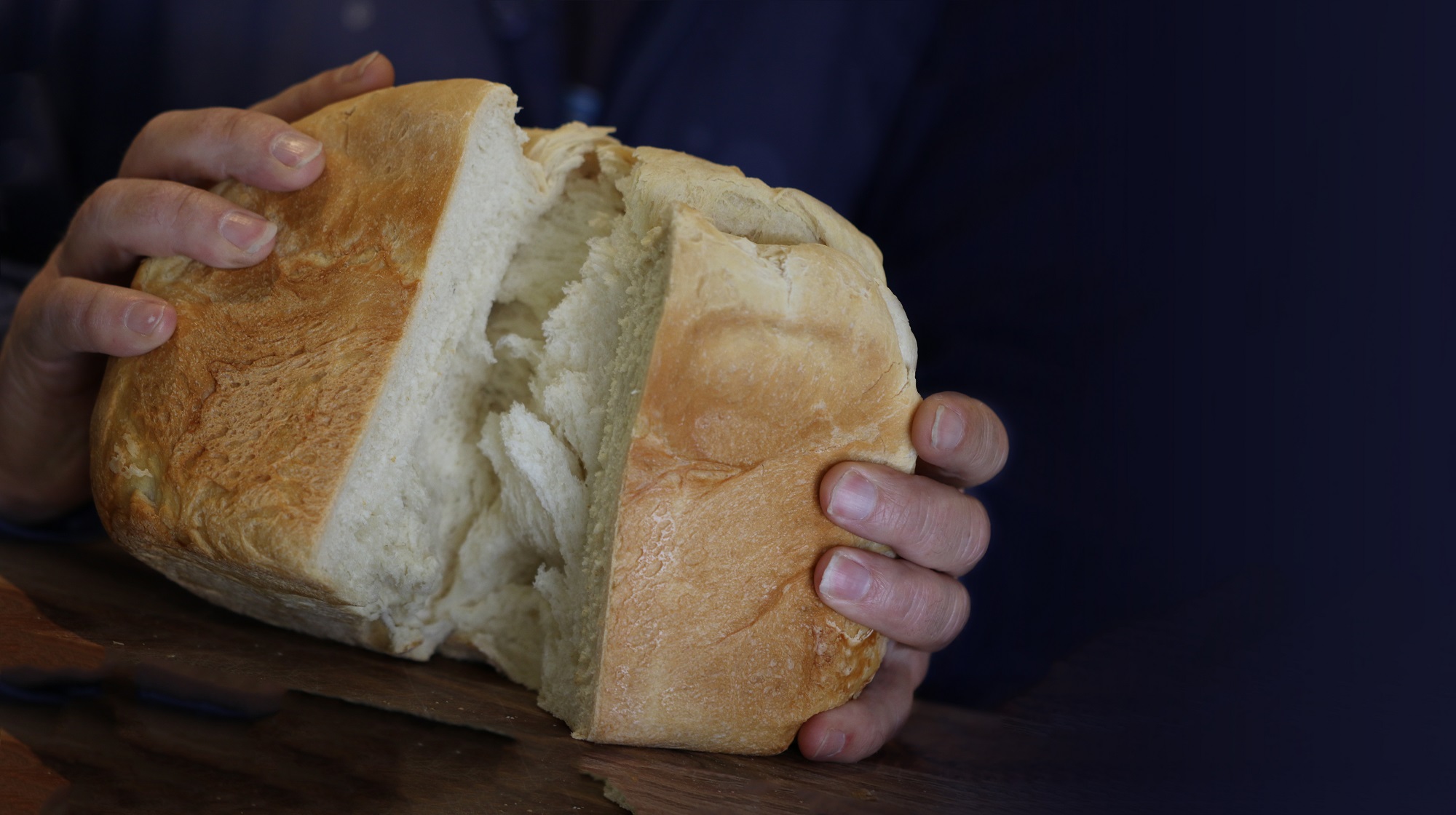 breaking bread for a trip planning meeting