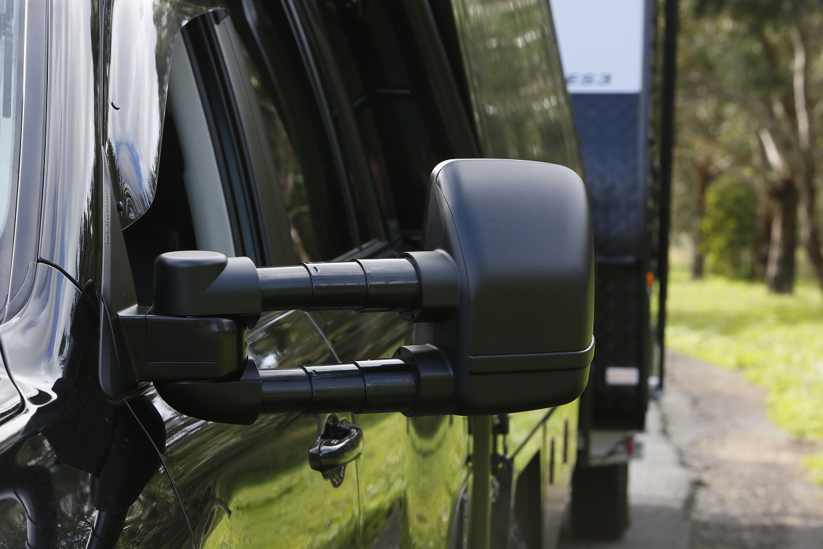 Clearview Next Gen towing mirrors extended