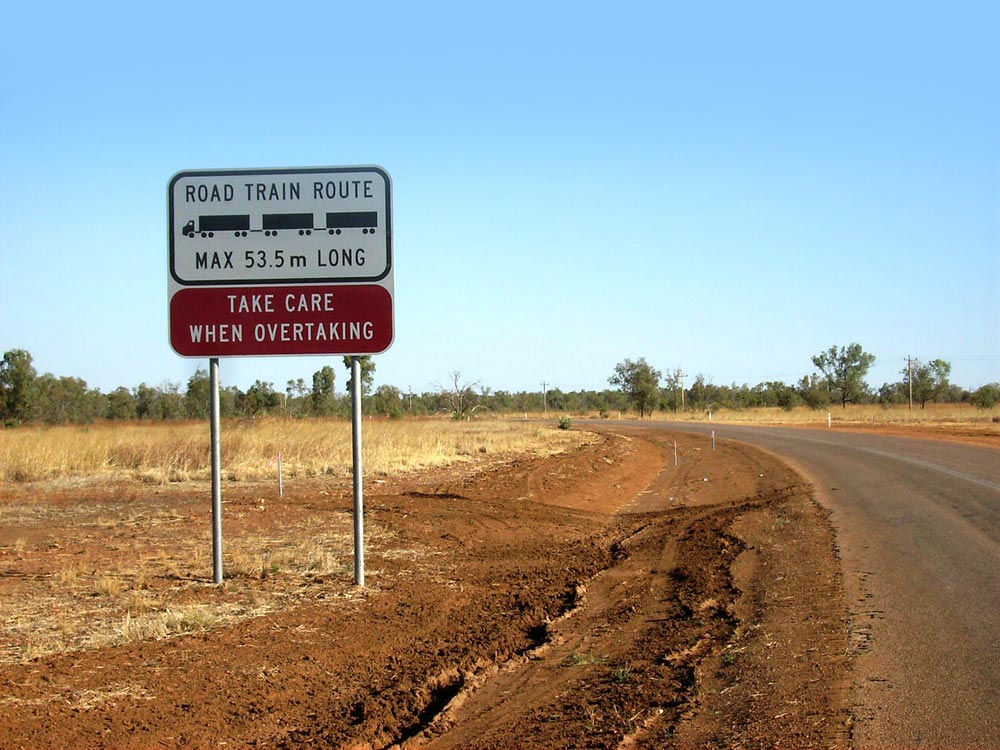 Rvd049 Ed Guide Truckies Vs Caravanners Road Safety 5a 1000px Road Train Sign Australia