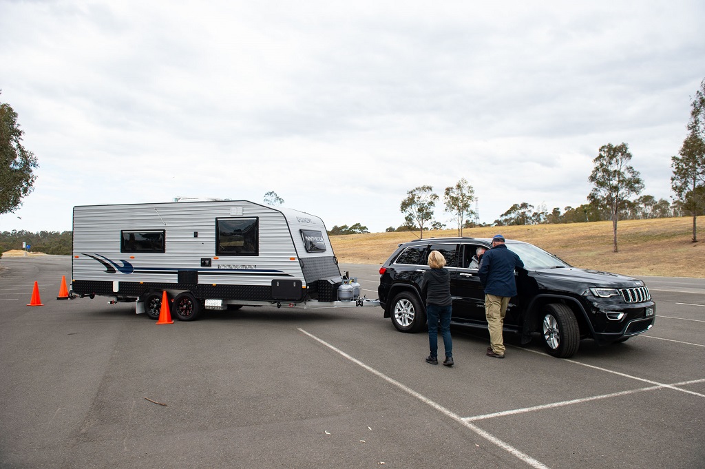 A caravan towing course provides driving skills